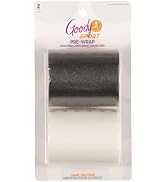 Goody Sport Athletic Hair Wrap - 2 Ct, Black & White, Tear-and-Wear Pre Wrap Headband, Sport-Leve...