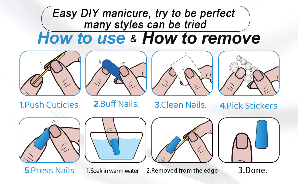 Press on Nails Square Fake Almond False Nails Medium Long Short uñas postizas french tip