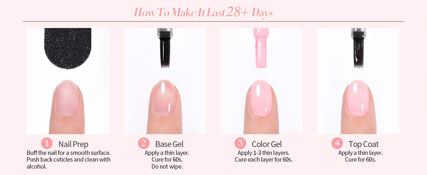 jelly pink gel nail polish