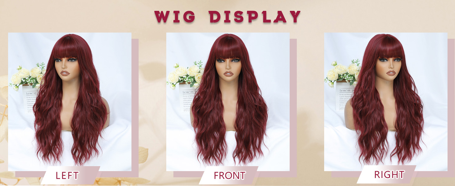 burgundy wig
