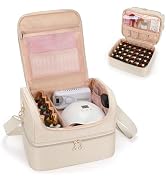CUBETASTIC Nail Polish Organizer, Portable Nail Polish Storage Case Holds 45 Bottles Nail Polish ...