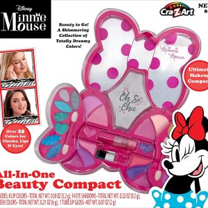 Disney Minnie Mouse All-in-One Beauty Compact Real Kids Makeup Kit for Eyes, Lips and Cheeks by CRA-Z-Art - Amazon Exclusive