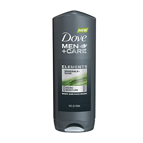 DOVE MEN + CARE Elements Body Wash Mineral+Sage 18 oz Effectively Washes Away Bacteria While Nourishing Your Skin (Pack of 2)