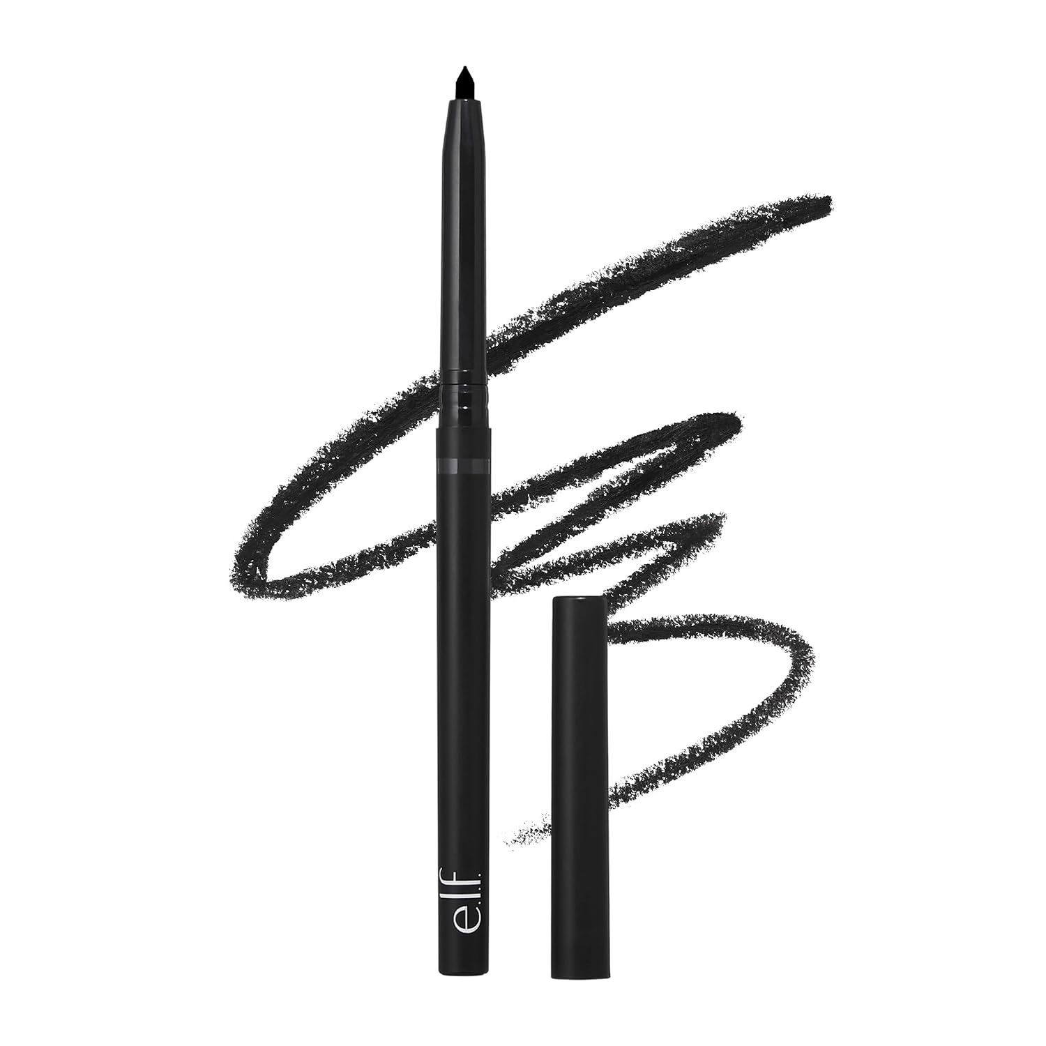 E.l.f. No Budge Waterproof Eyeliner, Creamy & Ultra-Pigmented, Vegan, Black 0.006 Oz