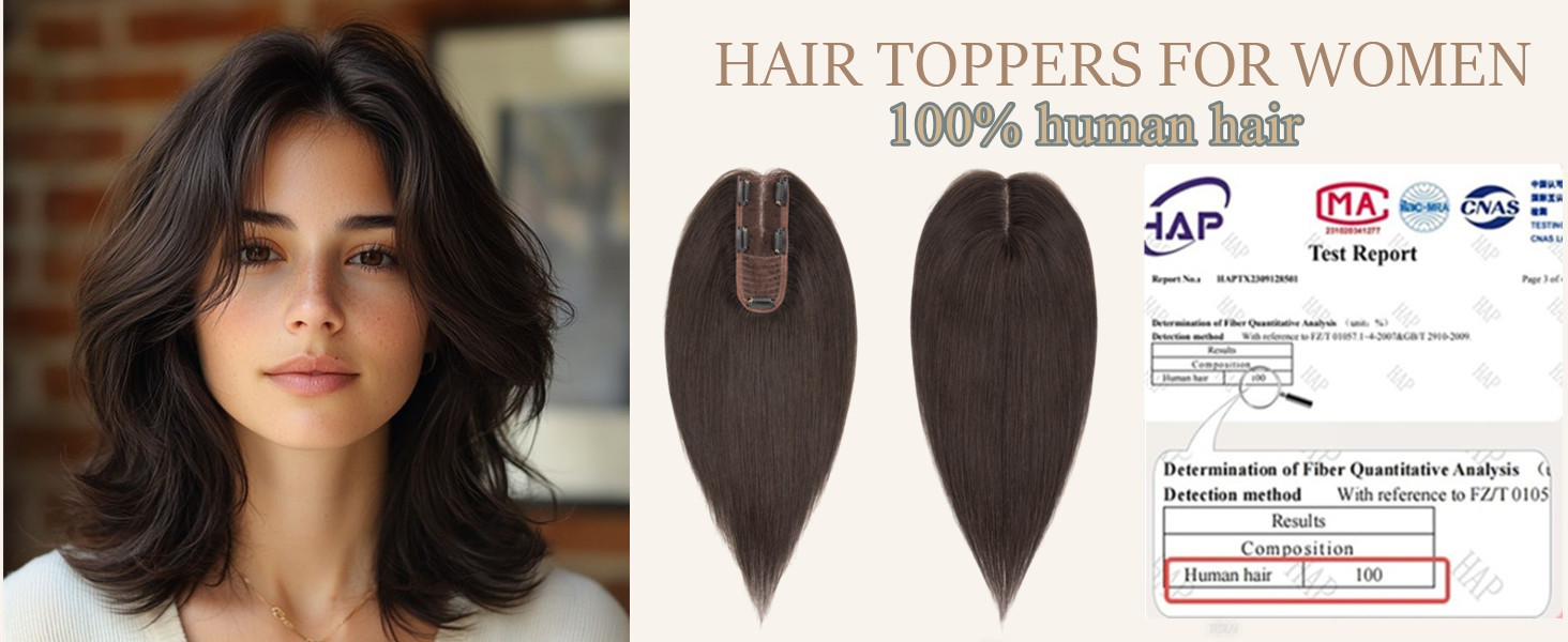 human hair topper