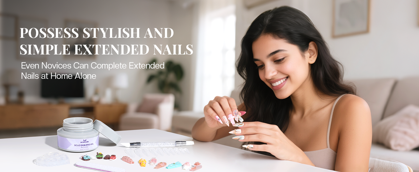 Possess Stylish and Simple Extended Nails