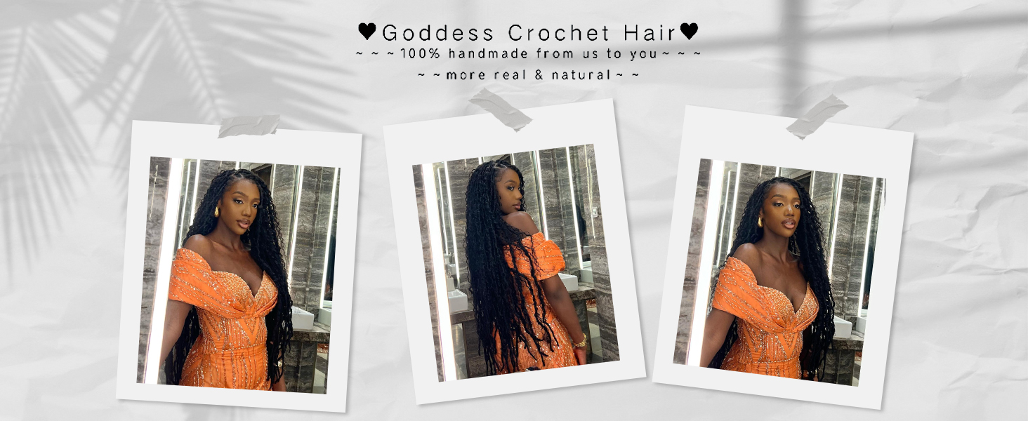Our Boho River Faux Locs designed for an easy to install crotchet style，
