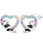 LUXILLA Cute Stud Earrings Fit for Women Hypoallergenic Earrings 925 Sterling Silver Cubic Zircon...