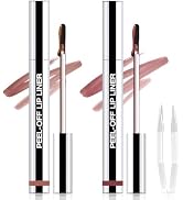 JUAAZIN 2Pcs Matte Lip Stain Peel Off Lip liner with Tweezer, Peel Off Lip Stain, Long Lasting Wa...