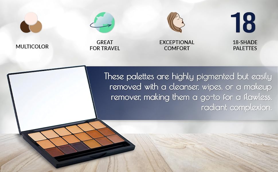 la cara colored contor palate conseler face professional countoring pallet rose influence cool tone