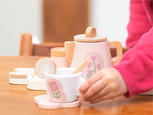 wooden tea set