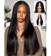Sunber V Part Wig Human Hair Glueless Wig Yaki Straight Upgrade No Leave Out Vpart Yaki Straight ...