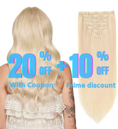 Clip in Hair Extensions Real Human Hair Platinum Blonde Hair Extensions Remy Straight Thick