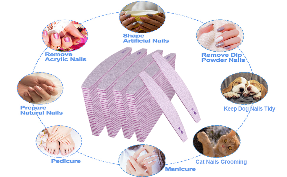 80 by 80 nail files