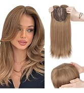 Hairro Hair Toppers with Bangs for Women, Add Volume Length with Invisible Clips In Hairpieces Sy...