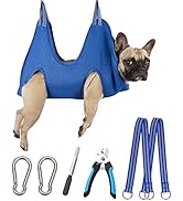 Kkiimatt 10 in 1 Pet Grooming Hammock Harness with Nail Clippers/Trimmer, Nail File,Dog Nail Hamm...