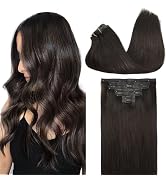 GOO GOO Clip in Hair Extensions Real Human Hair, Remy Human Hair Extensions Clip ins for Women, N...