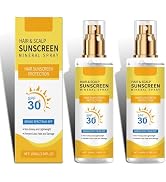 Hair & Scalp Sunscreen Spray SPF 30 | UV Protection Spray for Color-Treated Hair, Non-Greasy Scal...