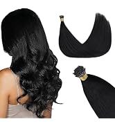 GOO GOO I Tip Hair Extensions Real Human Hair, 14inch 50g 100S, Cold Fusion I Tip Hair Extensions...