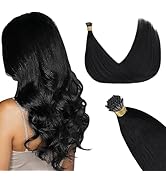 GOO GOO I Tip Hair Extensions Real Human Hair, 14inch 50g 100S, Cold Fusion I Tip Hair Extensions...