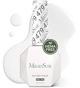 MelodySusie Hema Free Gel Nail Polish, 0.5 Fl Oz Thick White Gel Polish, Non Toxic, Long Lasting,...