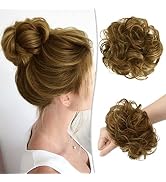 RUWISS Messy Bun Hair Piece Human Hair Messy Rose Bun Hair Buns Hair Piece for Women Real Hair Sc...