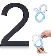 6 Inch Self-adhesive House Numbers,Stainless Steel House Number for Outside,Big Modern House Numb...