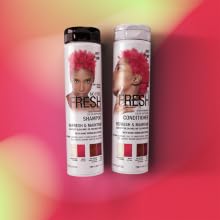 pink, hot pink, magenta hair color, hair dye bright pink, coloring mask pink, shampoo sets, vegan