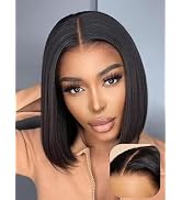 UNICE Pre Everything Glueless Frontal Wig Short Bob Wig 13X4 Pre Cut Lace Front Wigs Human Hair P...