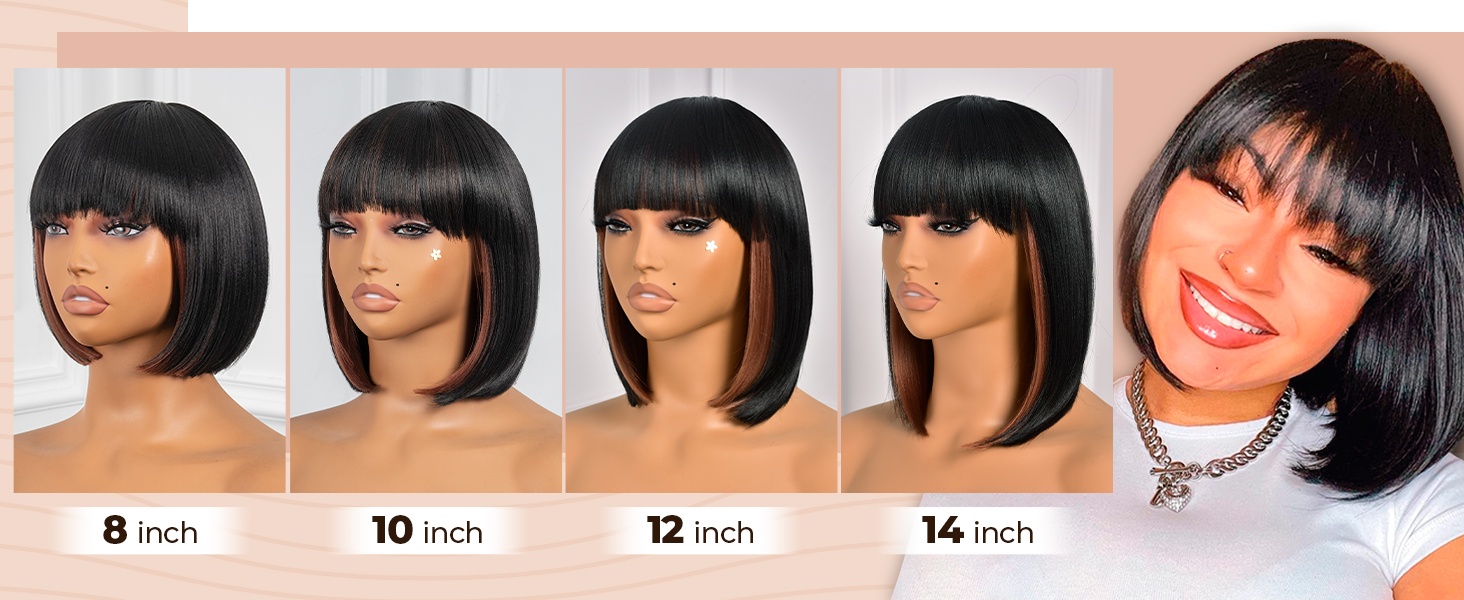 toyotress bob wig 8-14inch