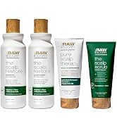 Raw Sugar Dry Scalp Treatment & Hair Care Bundle (4 Products) Intensive Ritual At Home Scalp Spa ...