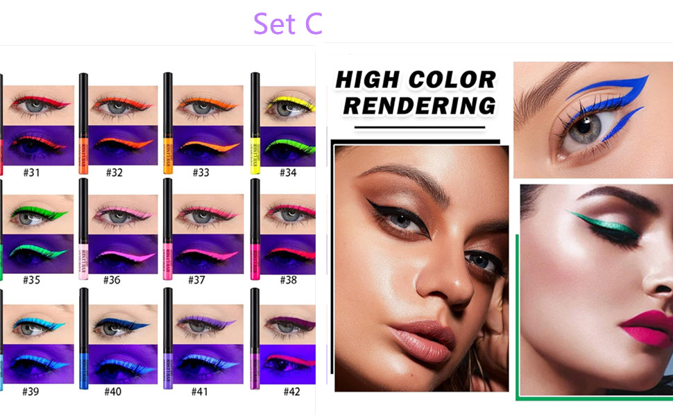 12 Color Matte Liquid Eyeliner Set