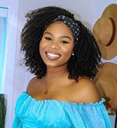 Kinky Curly Headband Wig Human Hair 20 Inch Headband Wigs for Women Human Hair Glueless None Lace...
