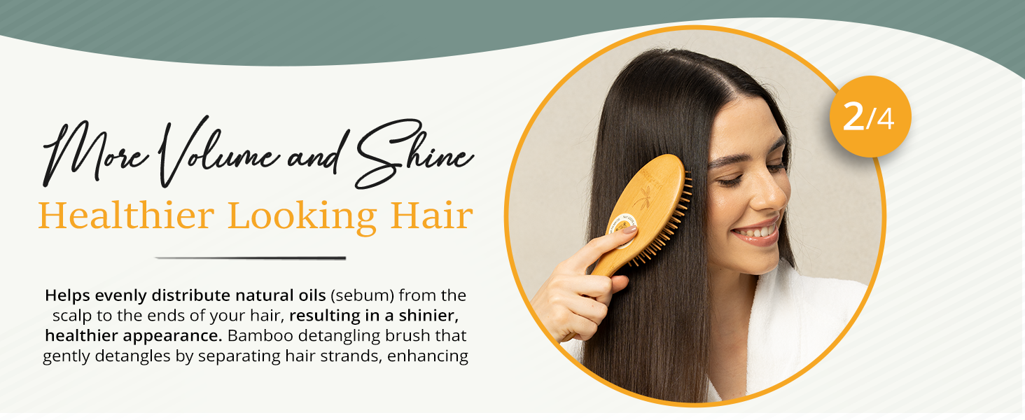 bamboo brush hair growth hairbrush mini brushes bristle natural paddle detangling women men