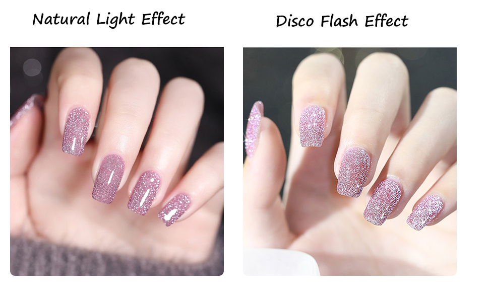 glitter nail gel