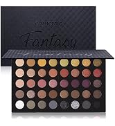 Professional Neutral Smokey Eyeshadow Makeup Palette, Matte Shimmer Metallic Black Grey Dark Goth...