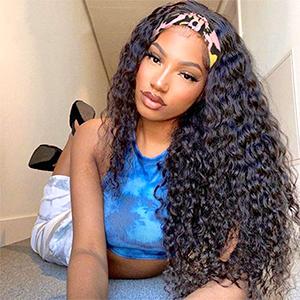 curly headband wig