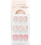 Dashing Diva Magic Press Nails - Pink Passion | Short, Square Shaped Press On Nails | Long Lastin...