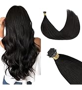 GOO GOO I Tip Hair Extensions Real Human Hair, 20inch 50g 50S, Cold Fusion I Tip Hair Extensions,...