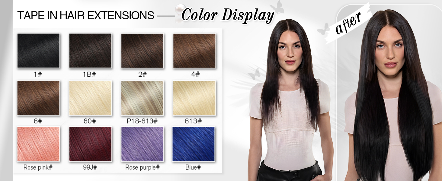Tape in Hair Extensions Human Hair black Tape in Hair Extensions Sunya Tape in Hair Extensions