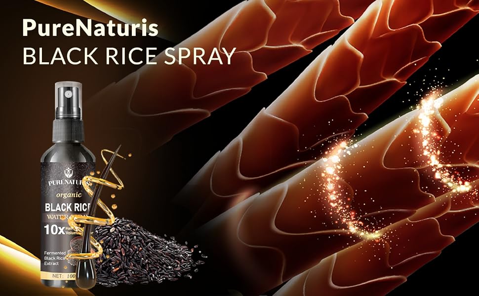 Hair Growth, rice water for hair growth, anti-hair loss, Black Rice water Hair Grwoth