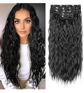 Clip in Hair Extensions, REECHO 5PCS Brown Hair Extensions 24