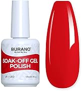 BURANO Gel Nail Polish, Red Gel Nail Polish Fall Winter Gel Colors Soak Off UV Led Nail Lamp Gel ...