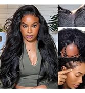 Sunber V Part Wig Human Hair Glueless Wig Kinky Straight Upgrade No Leave Out Vpart Kinky Straigh...