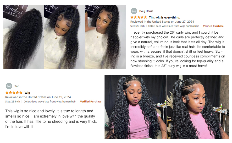 Deep Wave Lace Front Wigs Human Hair