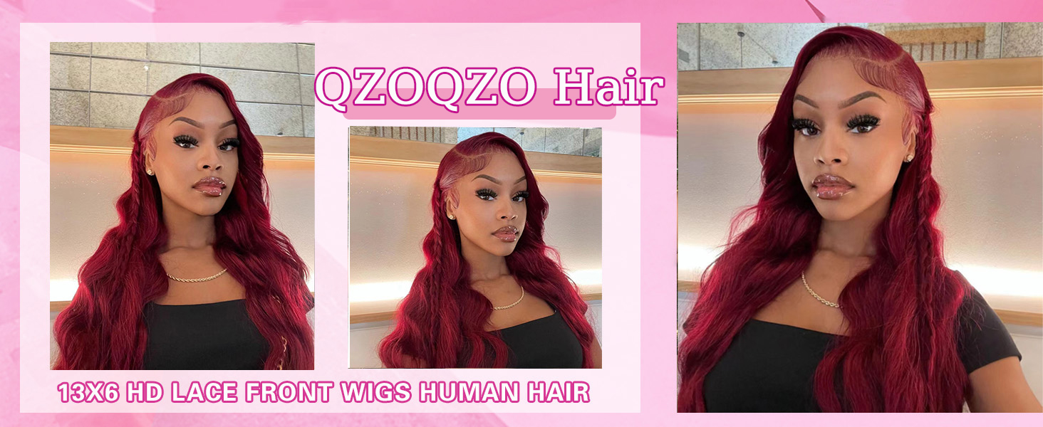burgundy wig human hair