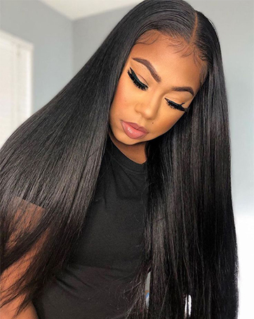 bone straight lace front wig