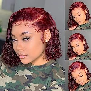 short curly 99j wig