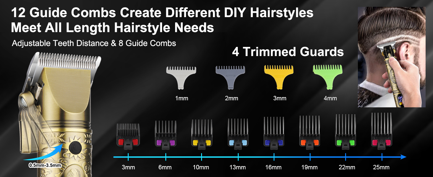12 Guide Combs Create Different DIY Hairstyles Meet All Length Hairstyle Needs
