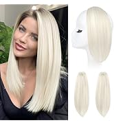 REECHO Clip in Hair Volumizer, 2PCS 12 inch Short Thick Clip in Hairpieces Adding Extra Volume Ha...